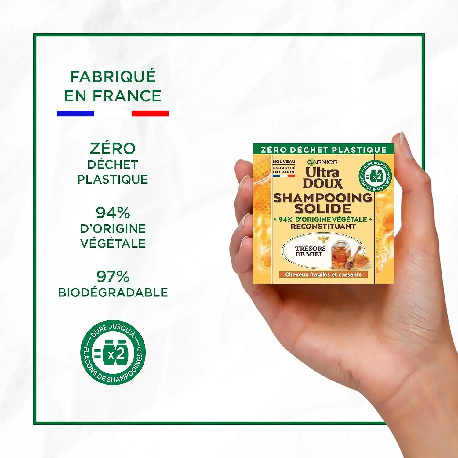 Visuel marketing Garnier : miel et cire d'abeille
