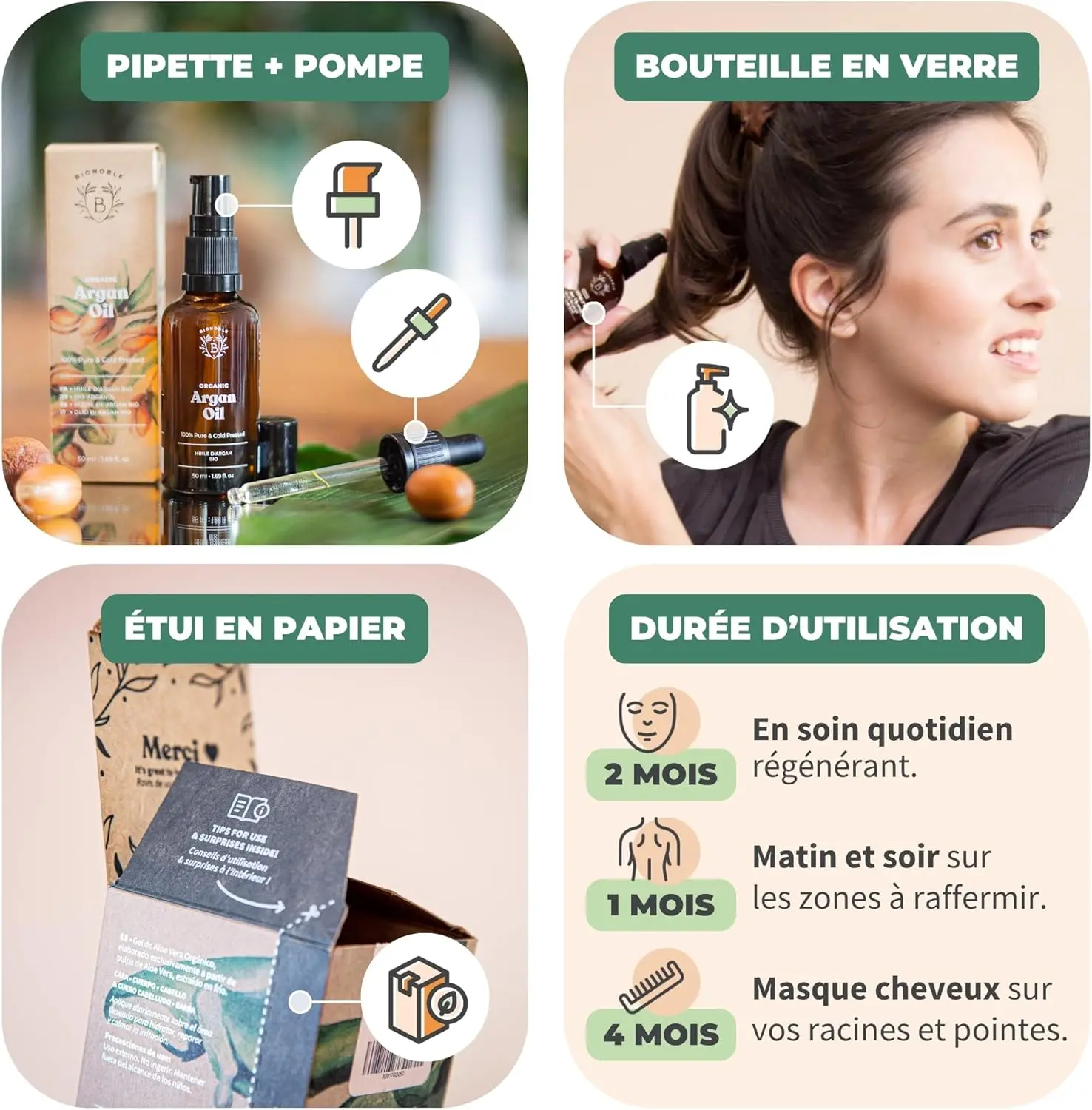 Pipette et pompe du flacon Bionoble