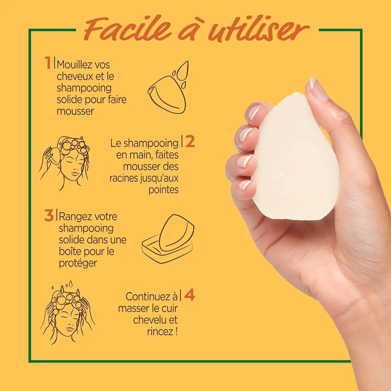 Visuel marketing Garnier sur cheveux fragiles — claims de marque